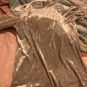 Velvet off the shoulder top